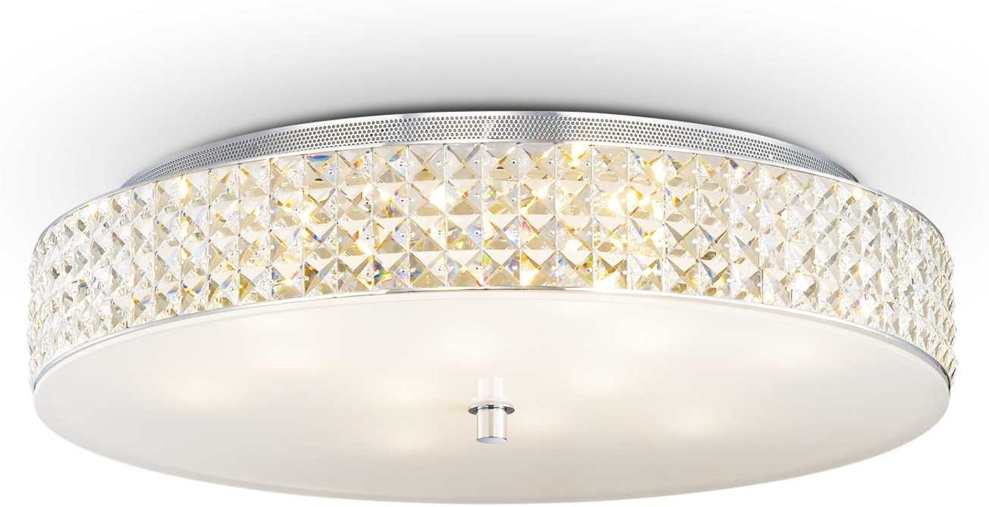 Elegant Loftlampe Ideal Lux Roma i Hvid og Krom 60 cm