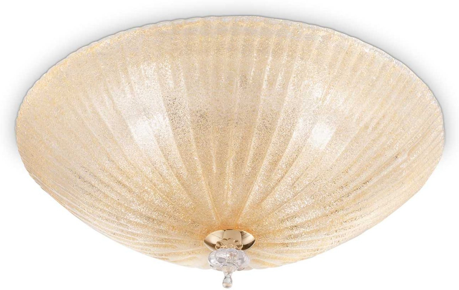 Loftlampe Ideal Lux Shell Rav Hvid Glas ø50 Cm     E27 Indendørs