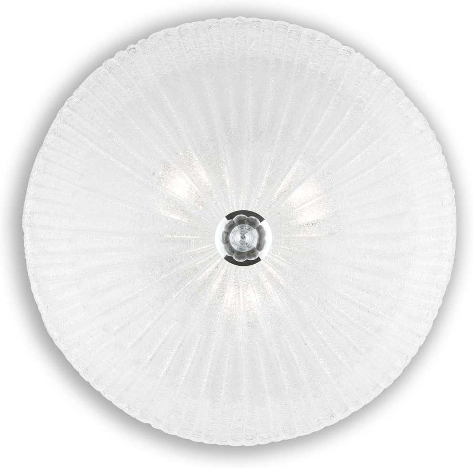 Loftlampe Ideal Lux Shell ø40 Cm Klar Glas Kromdetaljer 3xe27 60w