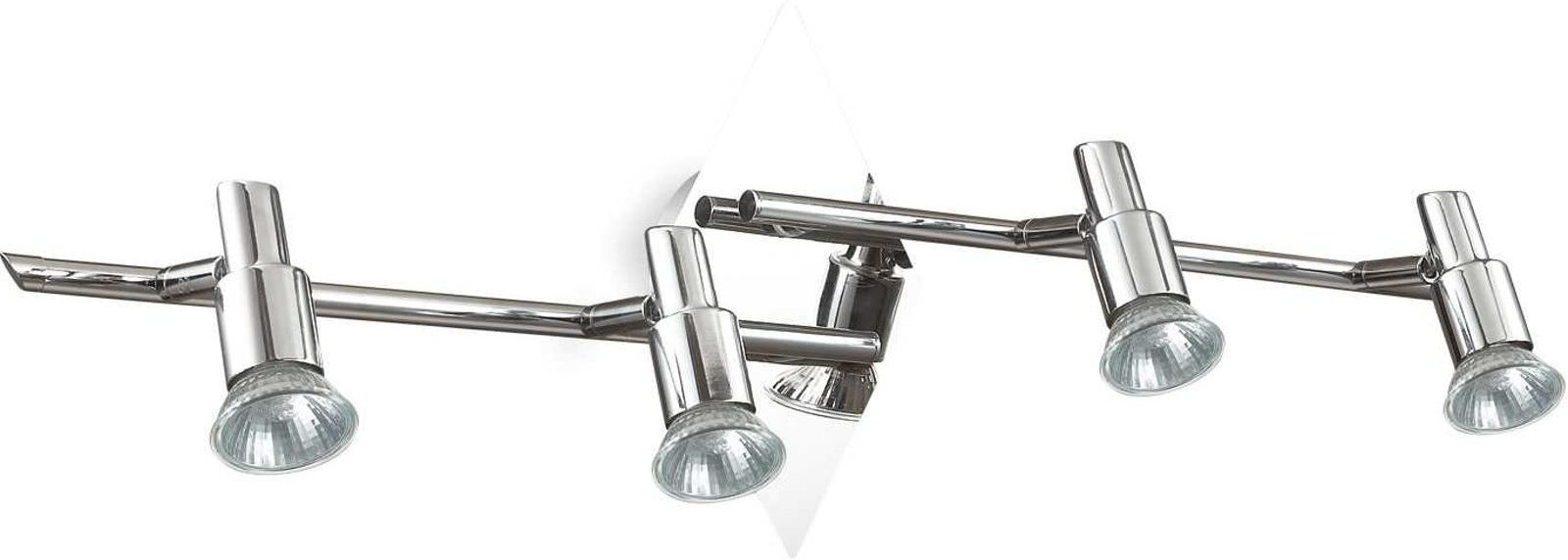 Loftlampe Ideal Lux Slem Krom Metal 71 Cm Med Justerbare Gu10-spotlamper Inkl Energieffektive Pærer