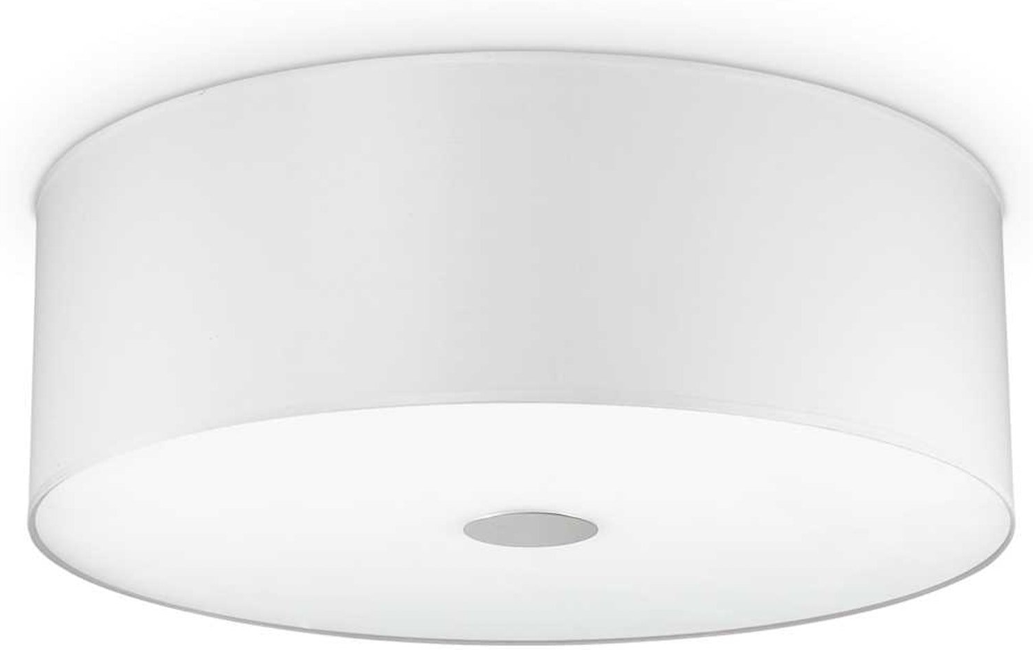 Minimalistisk Hvid og Krom Loftlampe fra Ideal Lux