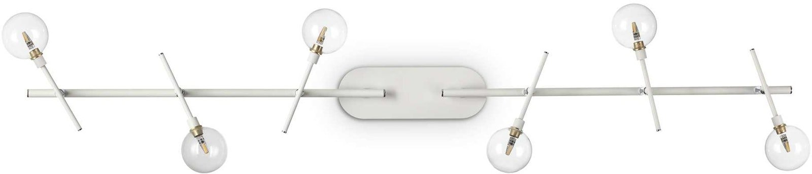 Loftslampe Ideal Lux Maracas - Elegant Hvid Metal og Glas