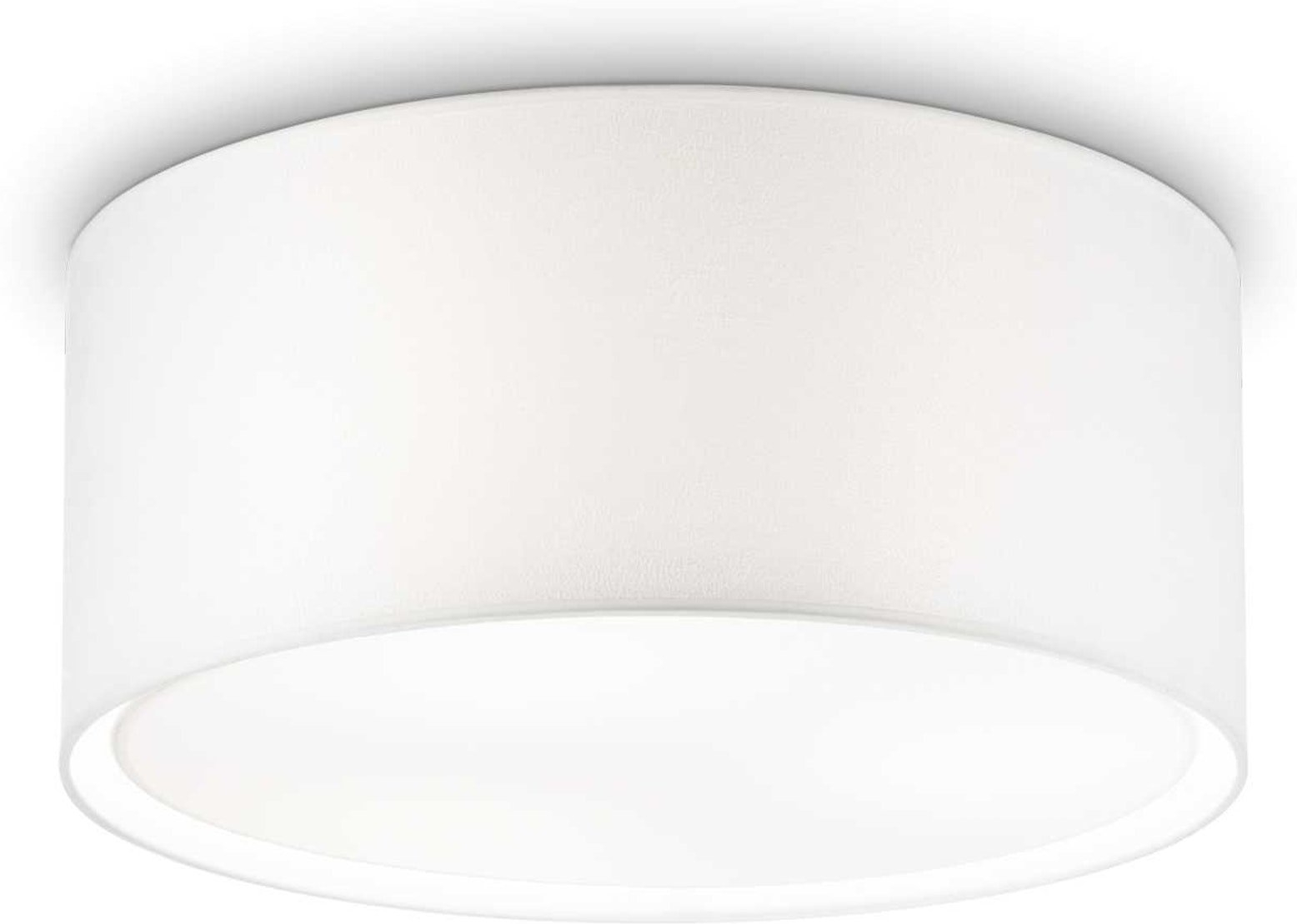Elegant loftslampe fra Ideal Lux Wheel i hvidt glas