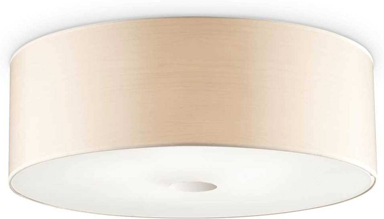 Loftslampe Ideal Lux Woody Natur Krom Ø50 cm - Elegant Belysning