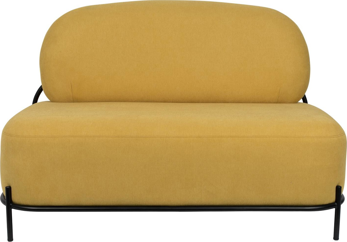 Loungesofa Studio White Polly   Mørk Sand    -personers  Polyesterstof   Pu-skum  Slankt Jernstel