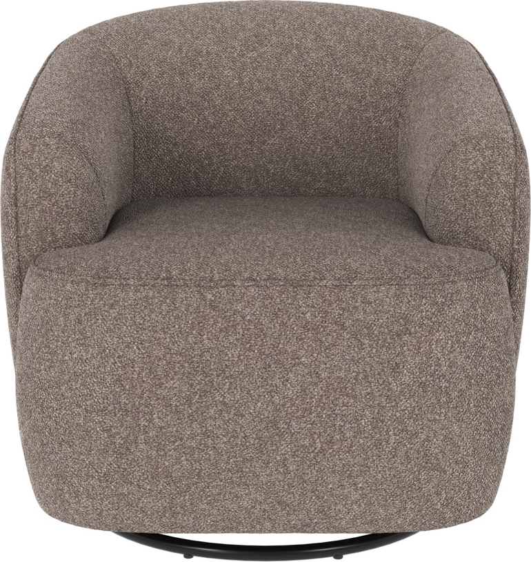 Drejelig Loungestol i Mørk Beige - Komfort og Stil