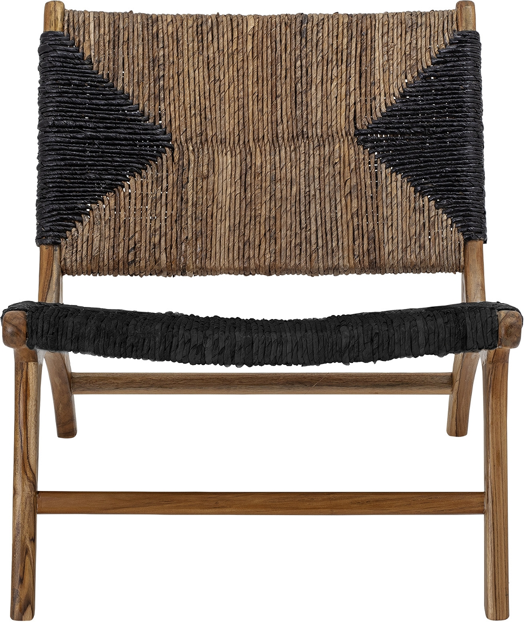 Loungestol Grant - Elegant Teak med Banansnore i Sort
