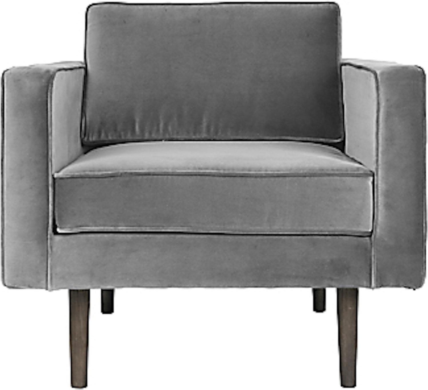 Grå Velour Loungestol fra Broste Copenhagen - Udsalg!