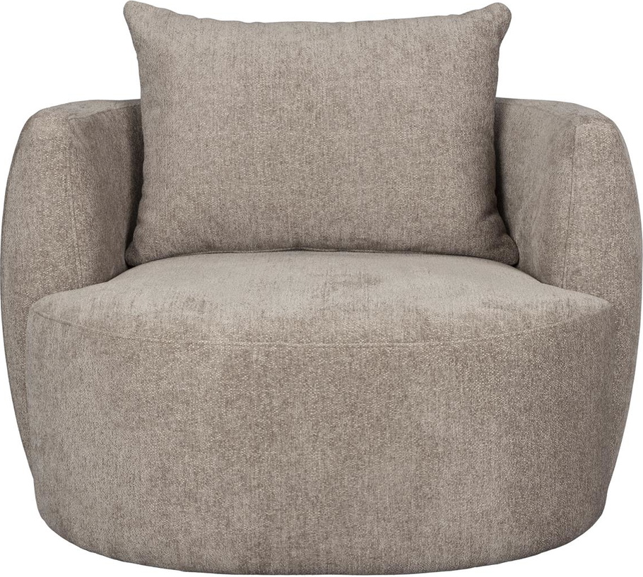 Loungestol Lænestol Dutchbone Rocca Stengrå Stof Polstring Pu-skum H83ã B107ã L92 Cm