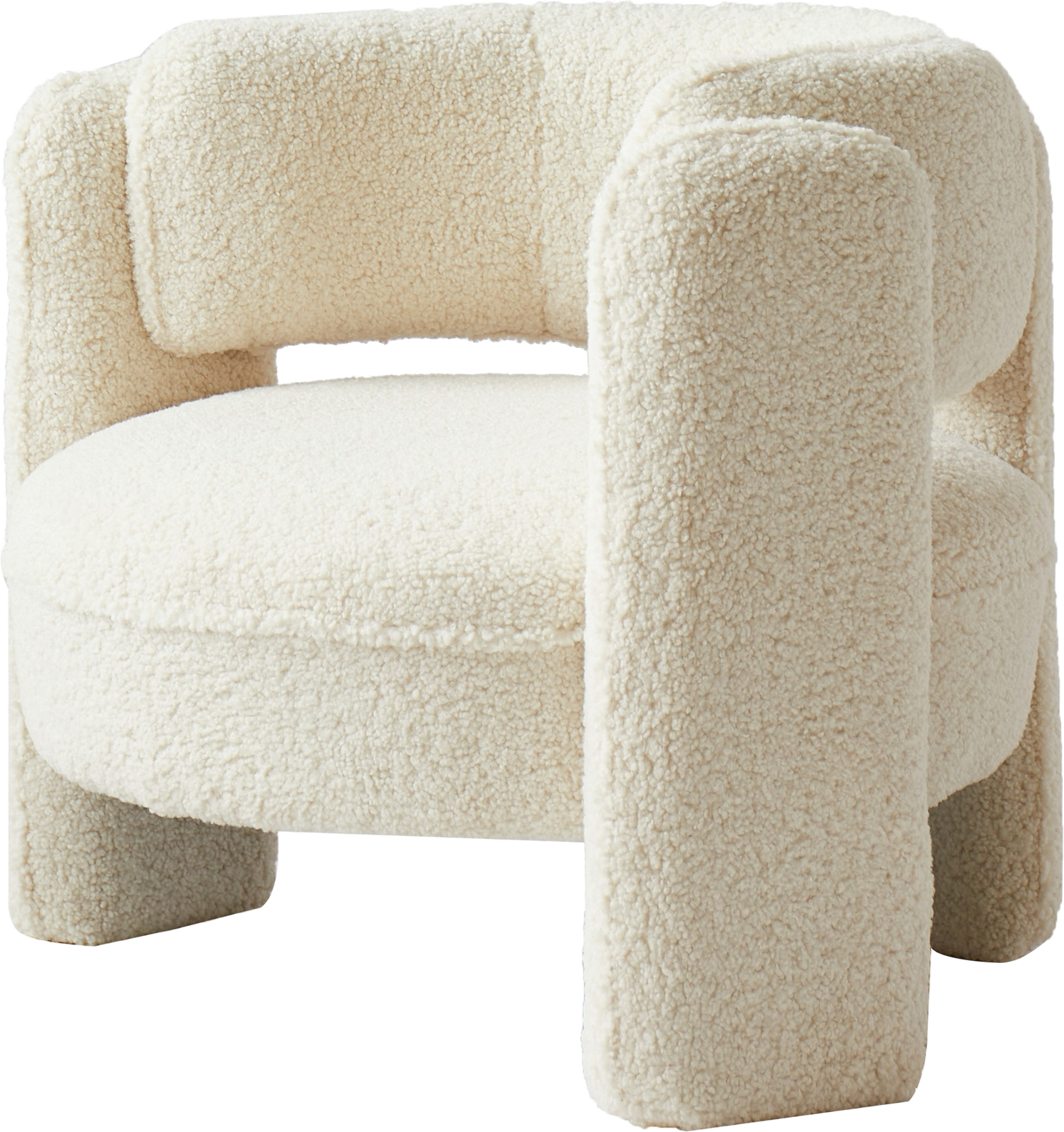 Loungestol Lænestol Nordlys Furniture Bangui Skandinavisk Hvid Bouclé Oeko-tex