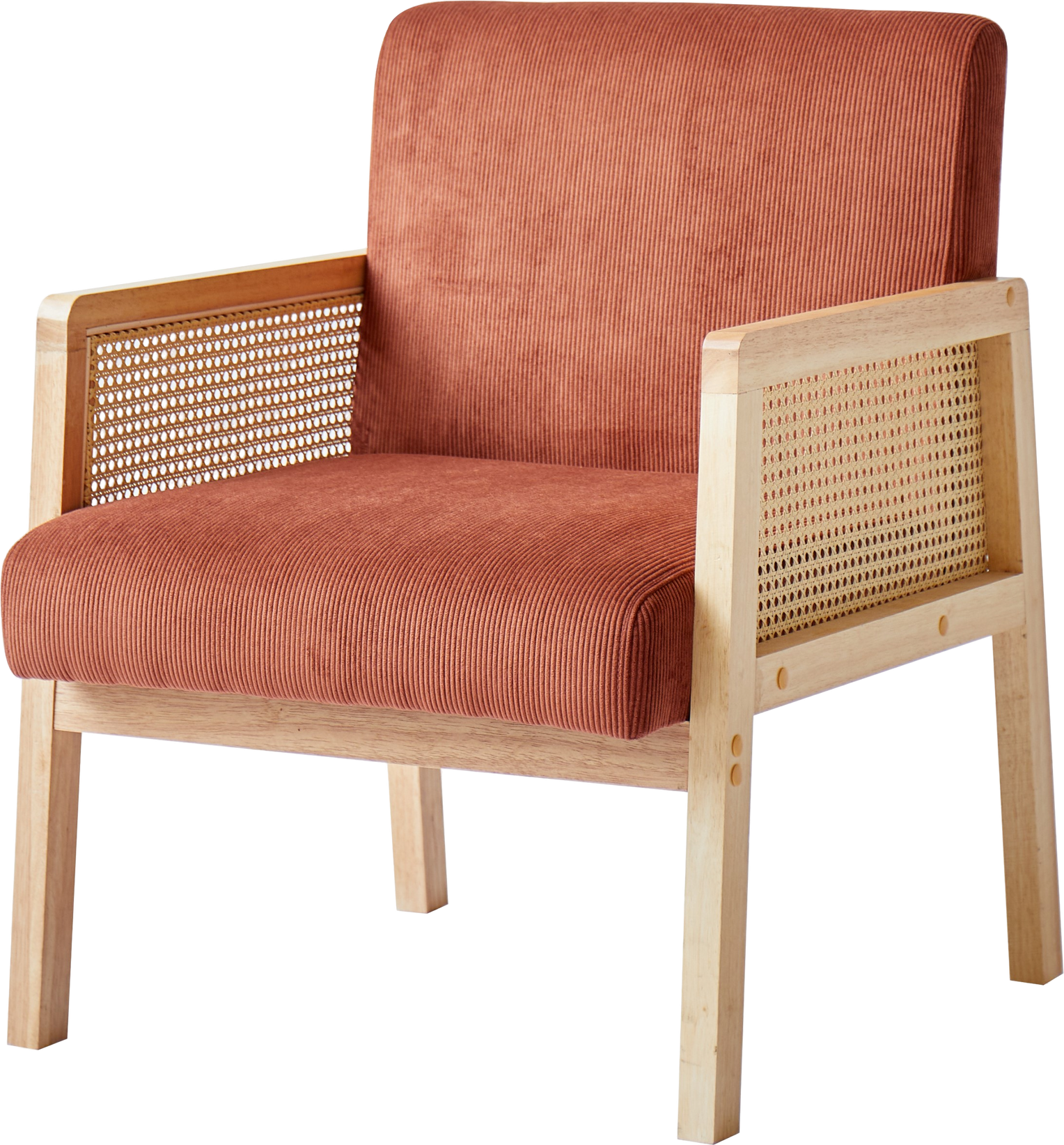Loungestol Lænestol Nordlys Furniture Borgo Rød Fløjl Fsc-ben H76ã B60ã D64 Cm