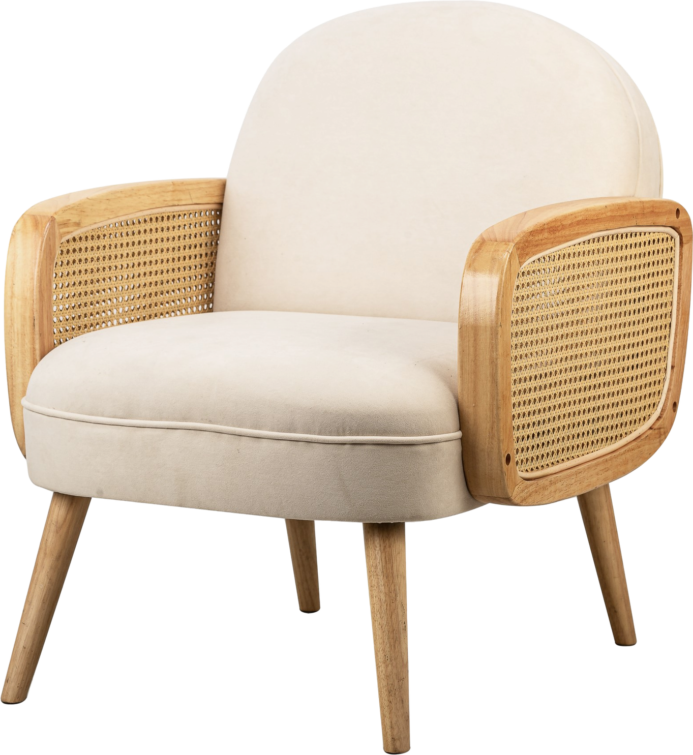 Loungestol Lænestol Nordlys Furniture Calvi Beige Stof Fsc-certificeret Træ Ergonomisk Høj Ryg