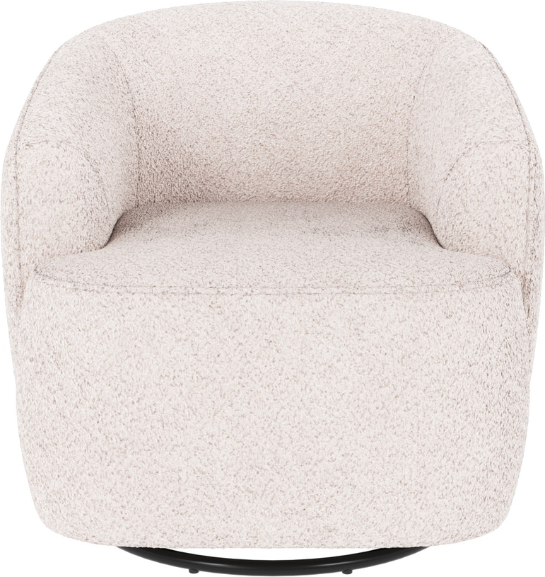 Loungestol Lænestol Rowico Dermot Anna Hvid Polyester 360 Drejefunktion Og Gyngning 78x85x90 Cm