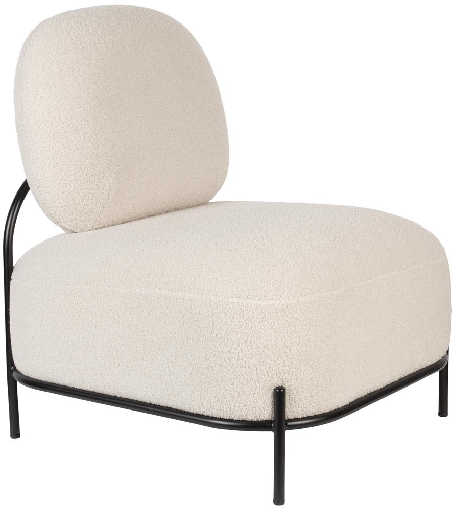 Loungestol   Lænestol Studio White Polly Perlemor   Polypropylenplast Og Polyester H77ã B66ã L71   Cm