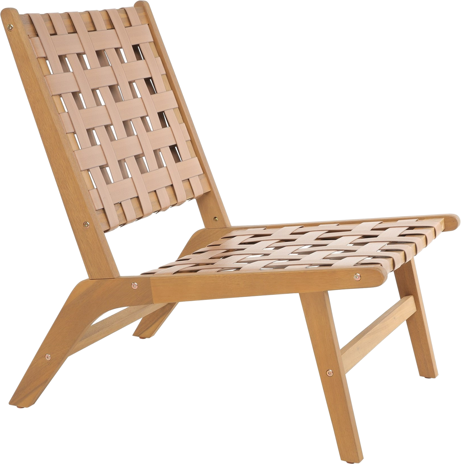 Loungestol Nordlys Furniture Aguilares Fsc-certificeret Akacietræ Med Flettet Sæde  Skandinavisk Design Til Indendørs Og Udendørs Brug