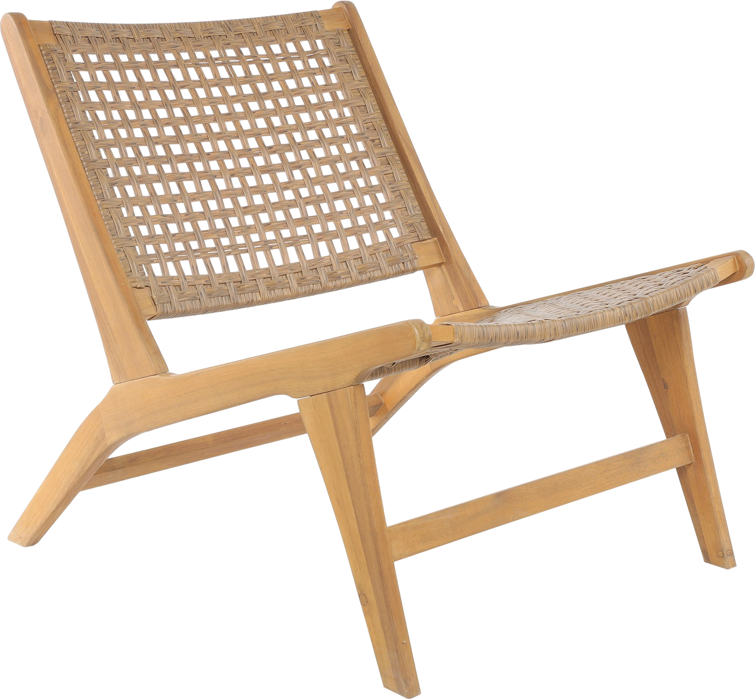 Loungestol Nordlys Furniture Arica   Fsc-certificeret Akacietræ Med Flettet Naturfarvet Reb