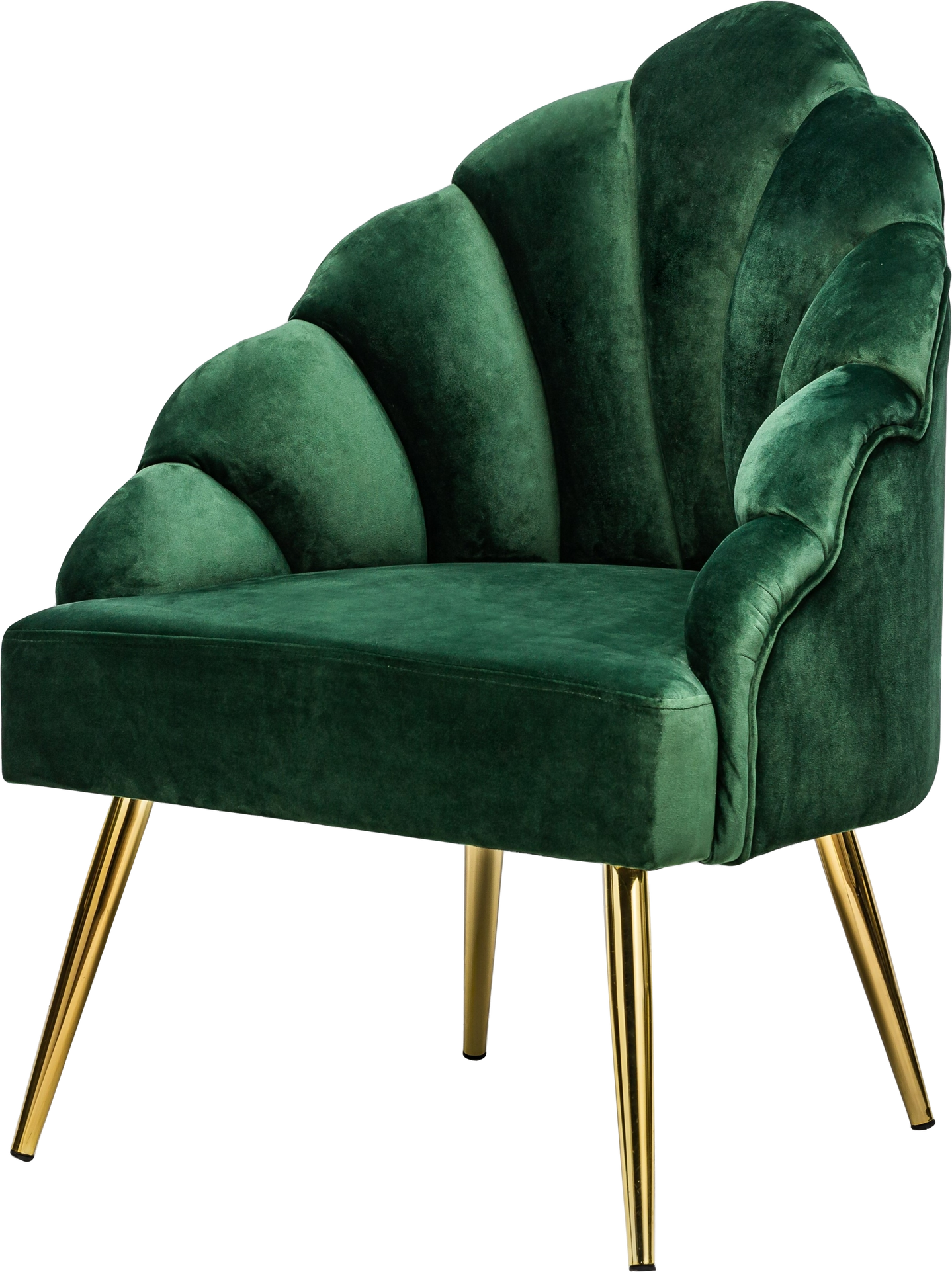 Loungestol Nordlys Furniture Bolge Oeko-tex Fløjl Dybgrøn H89ã B63ã D60 Cm Ergonomisk Buet Ryglæn