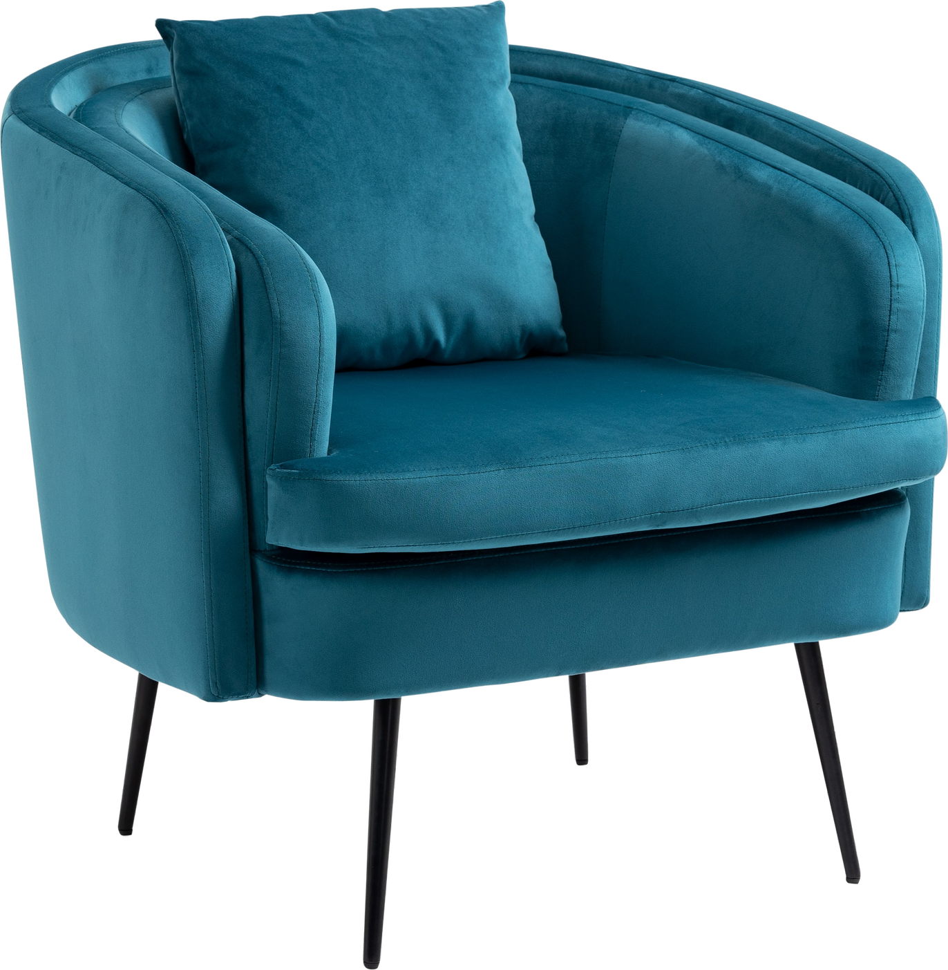 Loungestol Nordlys Furniture Duke Blå Fløjl H76ã B81ã D76 Cm