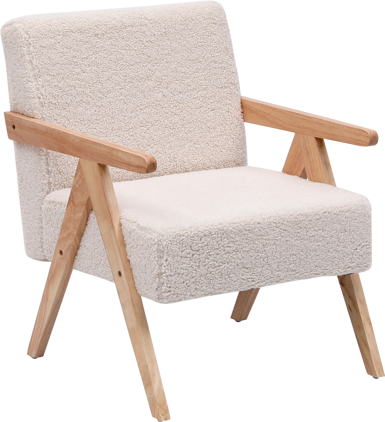 Loungestol Nordlys Furniture Santarem Hvid Gummitræ Betræk 390     Oeko-tex 80ã 64ã 60 Cm