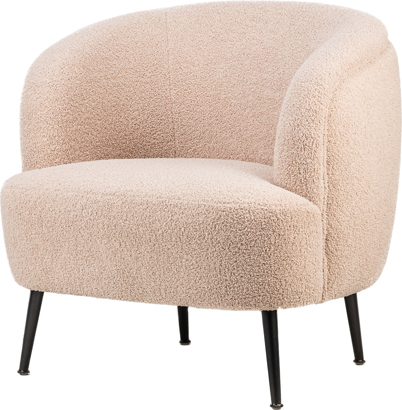 Loungestol Nordlys Furniture Sven Bouclé Beige Skandinavisk Minimalisme 80ã 80ã 72 Cm
