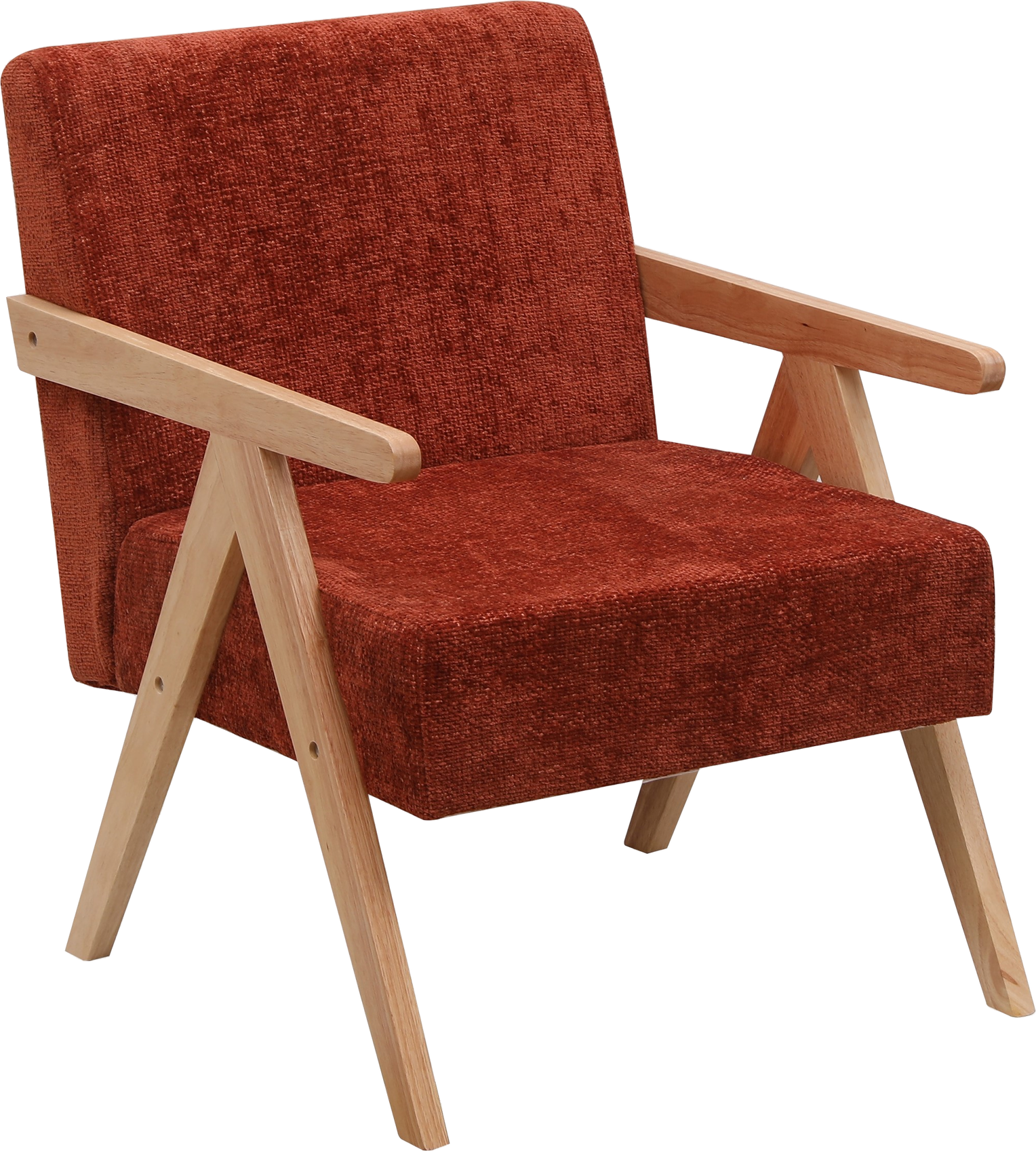 Loungestol Santarem Lænestol Nordlys Furniture Rustrød Fsc-certificeret Gummetræ Skandinavisk Minimalisme
