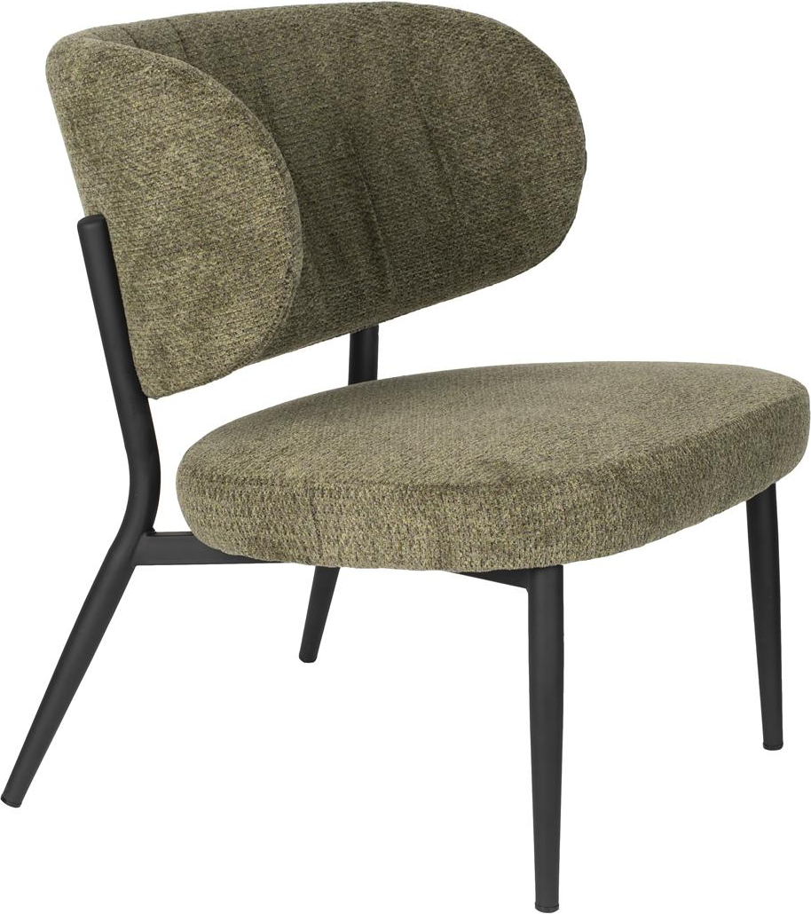 Loungestol Studio White Sanne   Gråbrun Polyesterstof  Stålramme  H76xb62xl72 Cm