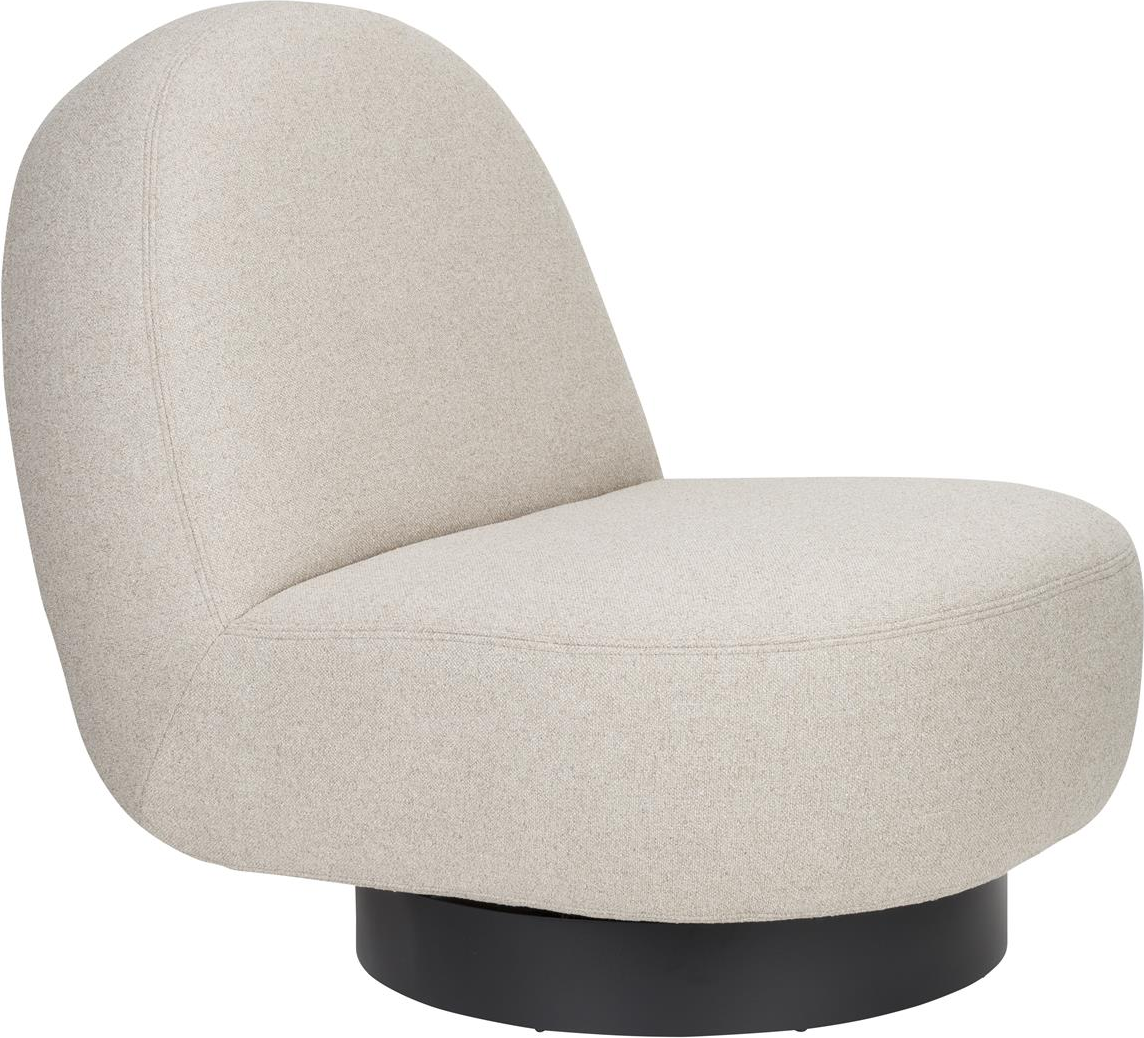 Elegant Loungestol Zuiver Eden i Lysgrå Polyester