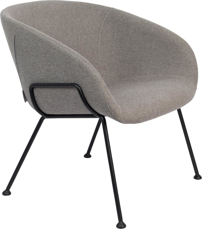 Moderne Grå Loungestol fra Zuiver – Elegant Komfortdesign