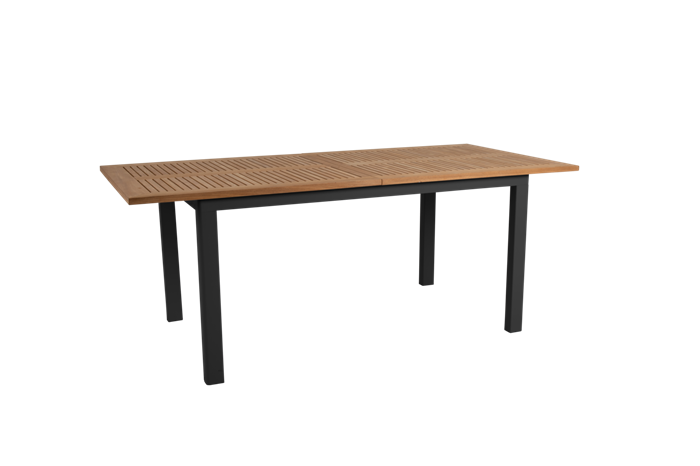 Lyon Teak Bord 194  252 Cm Sort Havebord Brafab Enggården Havemøbler