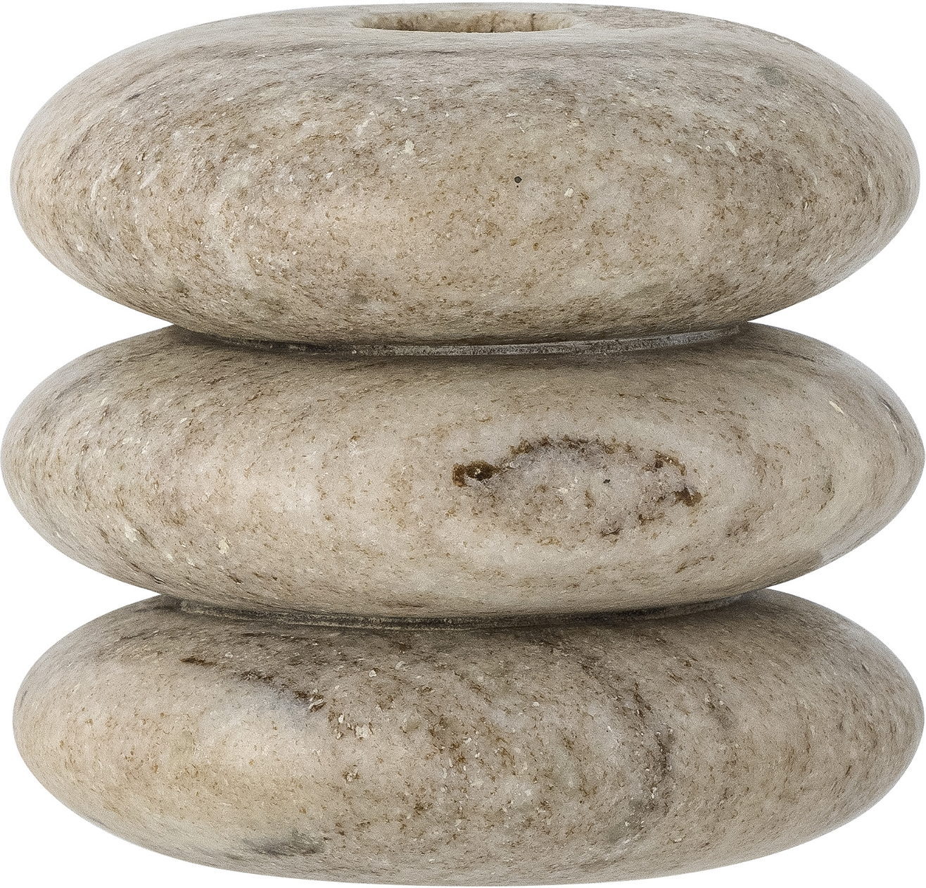 Lysestage Bloomingville Madisson Tredobbelt Brun Marmor ø10 Cm