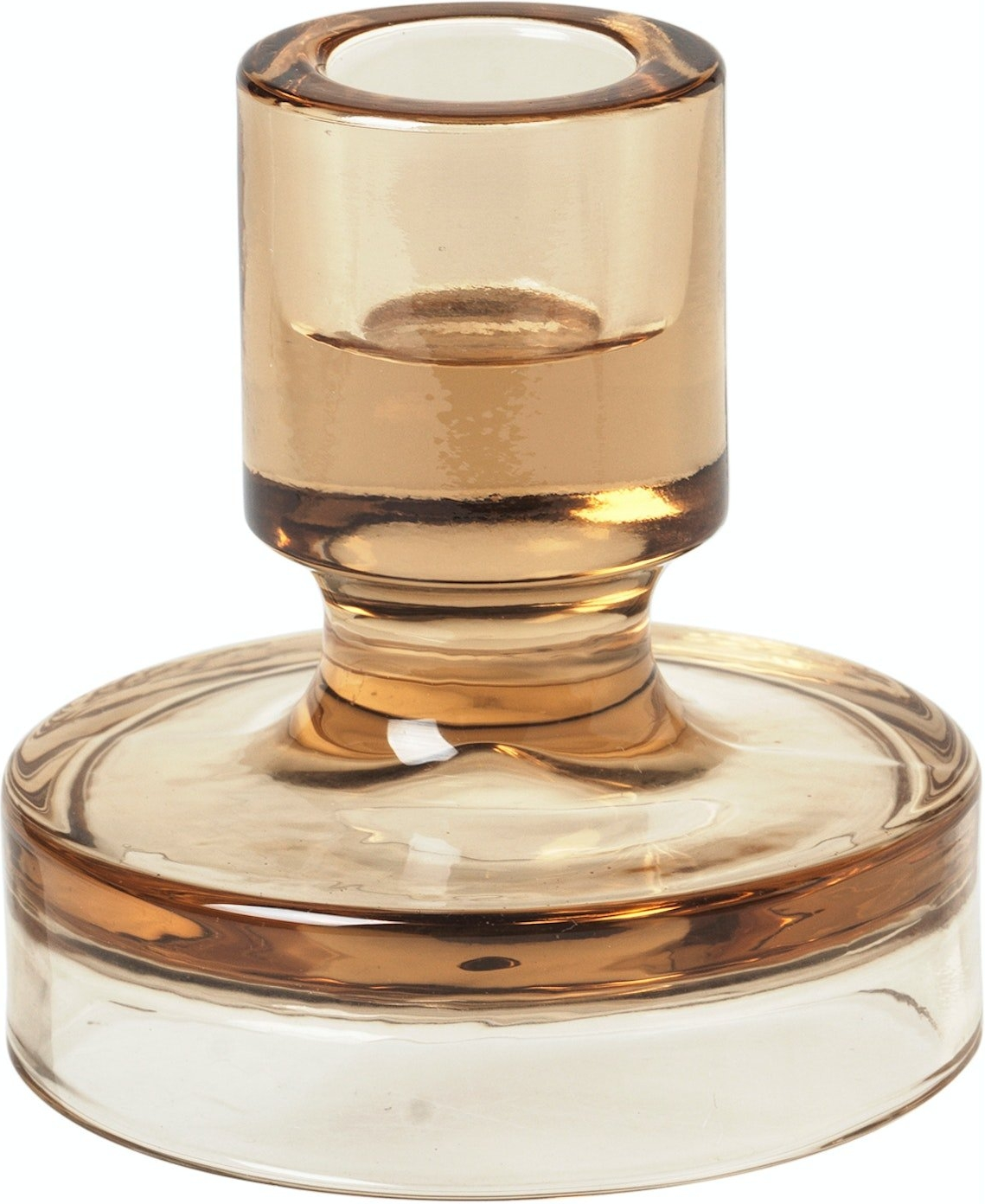 Elegant lysestage Petra i orange glas fra Broste Copenhagen