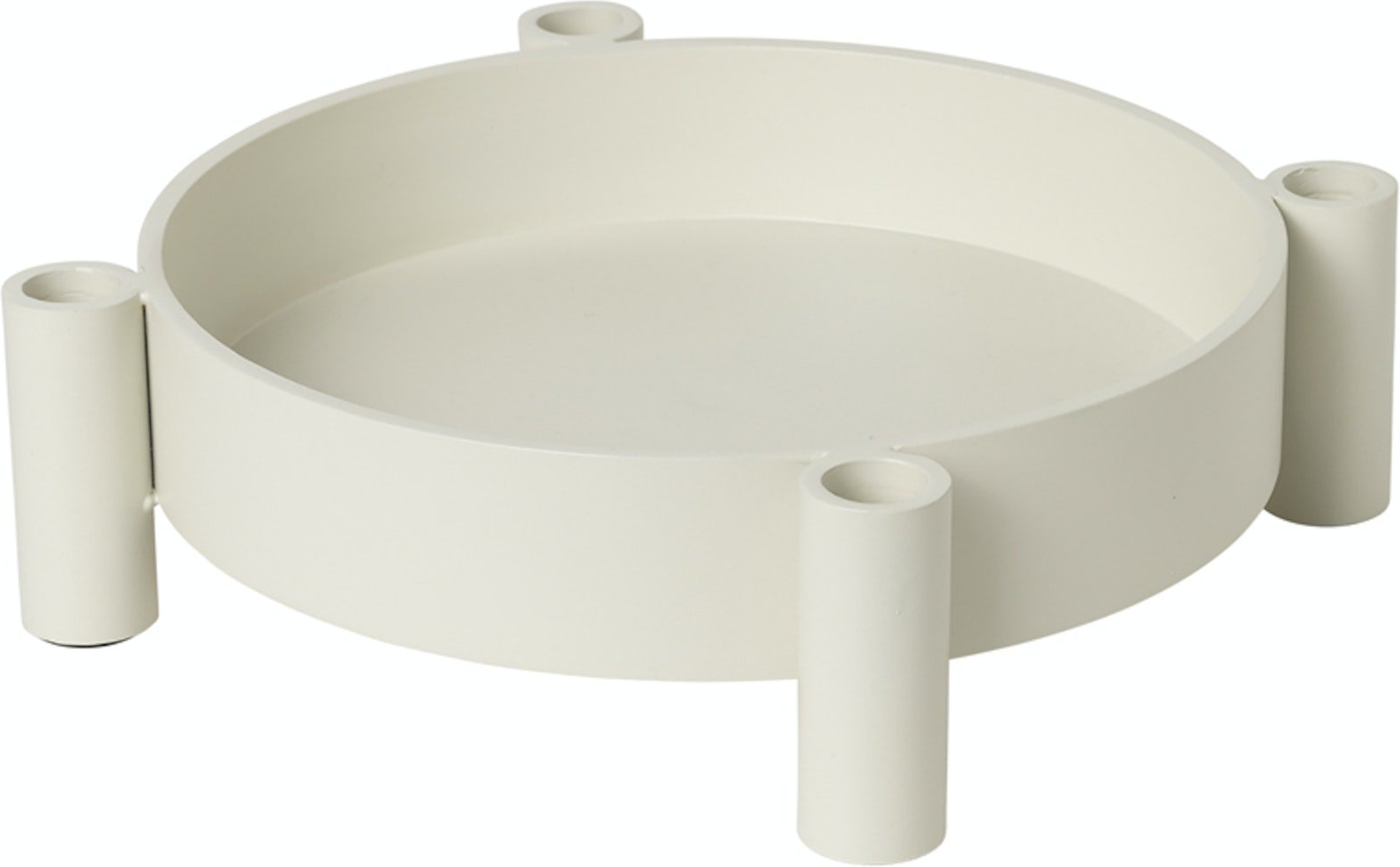 Elegant lysestage i hvid aluminium fra Broste Copenhagen