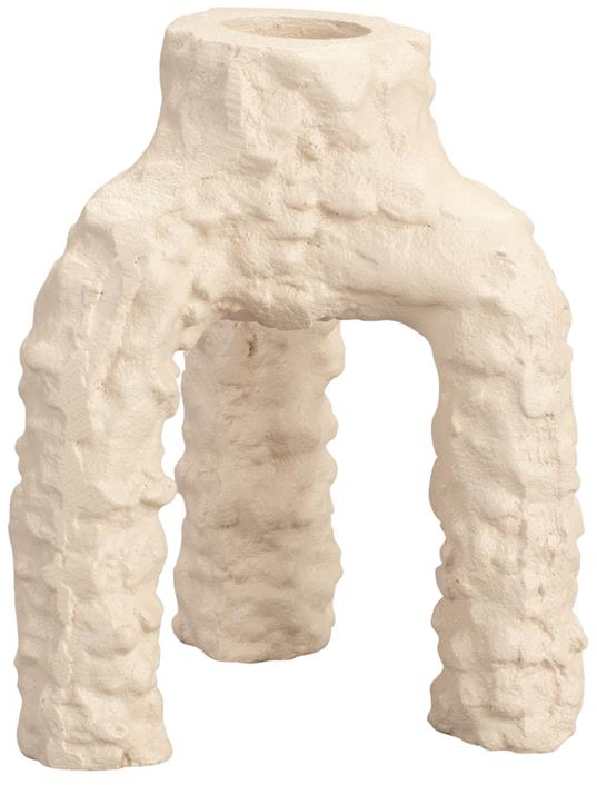 Lysestage Dutchbone Cruz Lysgrå Aluminium H8ã B11ã L7   Cm Skulpturelt Trebenet Design