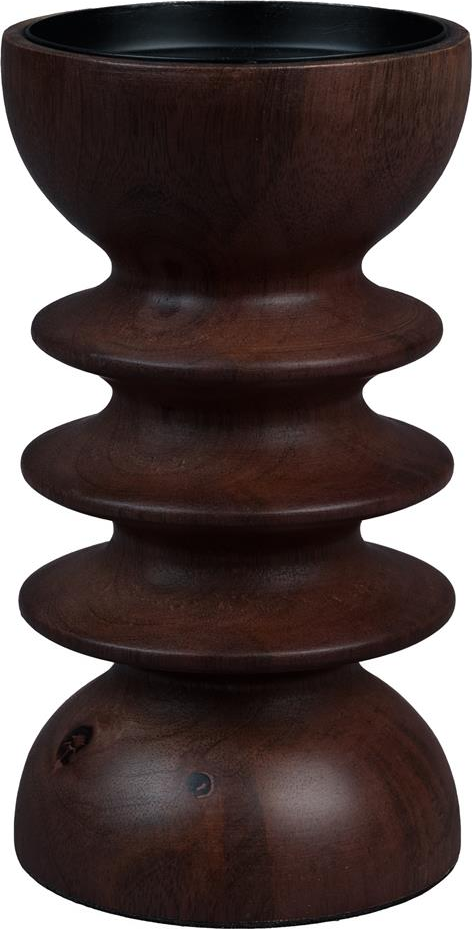 Lysestage Dutchbone Nola Antracit Mangotræ H16   B8   L8 Cm