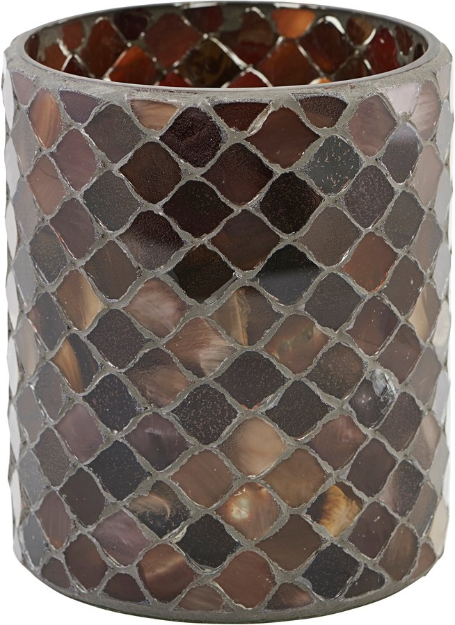 Lysestage i glas og cement fra House Doctor - Brun elegance