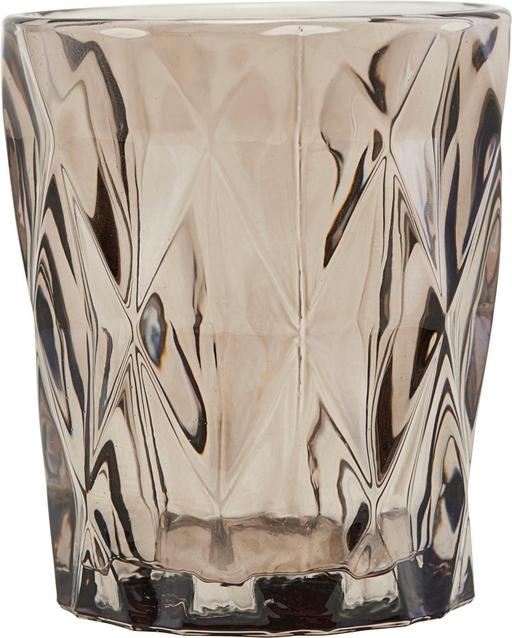 Lysestage i brun glas - House Doctor Facet design