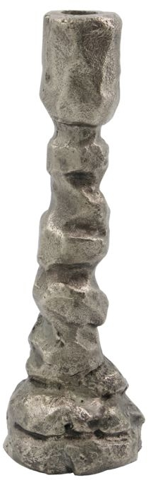 Lysestage House Doctor Raku Stearinlysholder Antik Sølv ø7 H25 Cm Aluminium