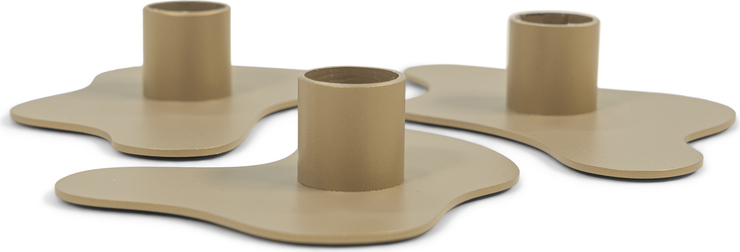 Lysestage Spinder Design Melt Champagnestål ø20   H2   Cm