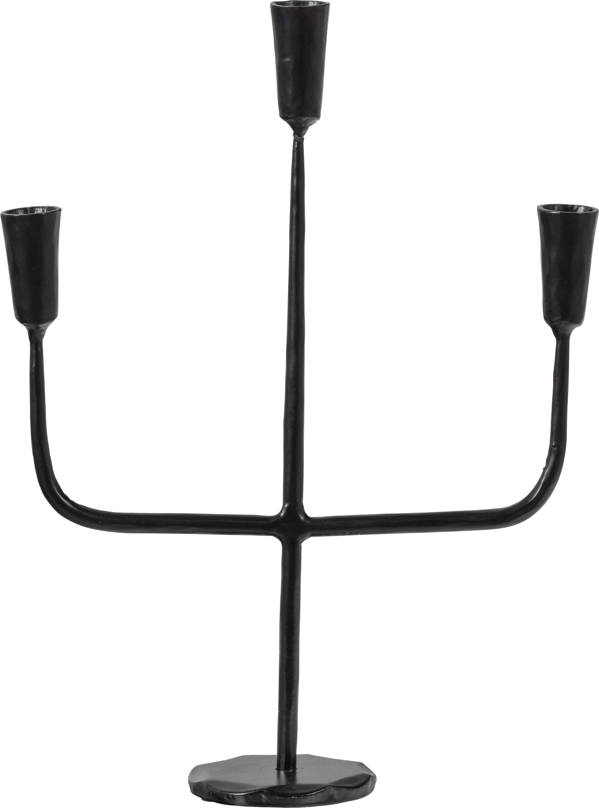 Elegant lysestage i sort jern fra Woood Collection Sean