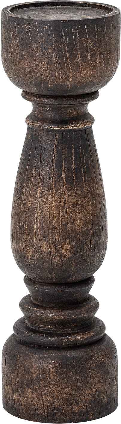 Lysestagepiedestal Bloomingville Theron   Mørkt Mangotræ D12     H48 Cm