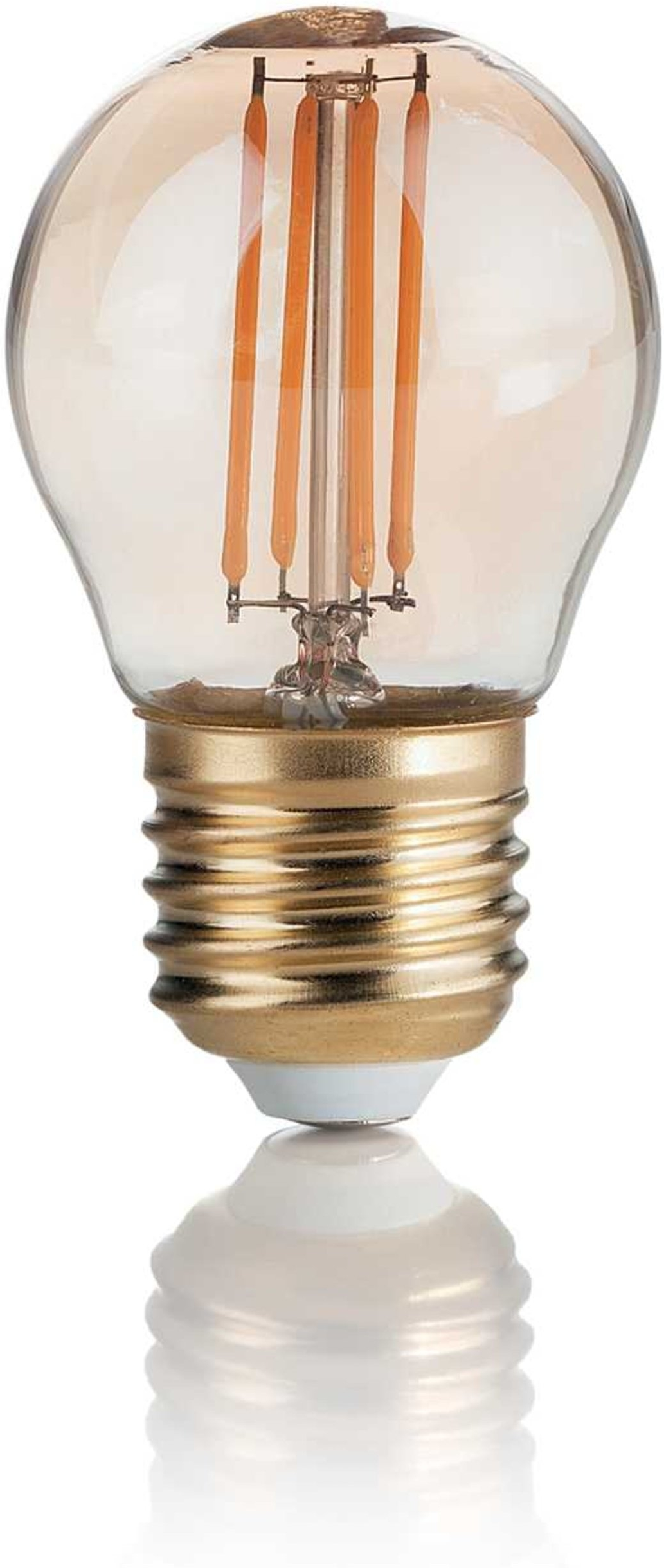 Elegant E27 LED Lyspære 4W - Ravfarvet Glas Lys