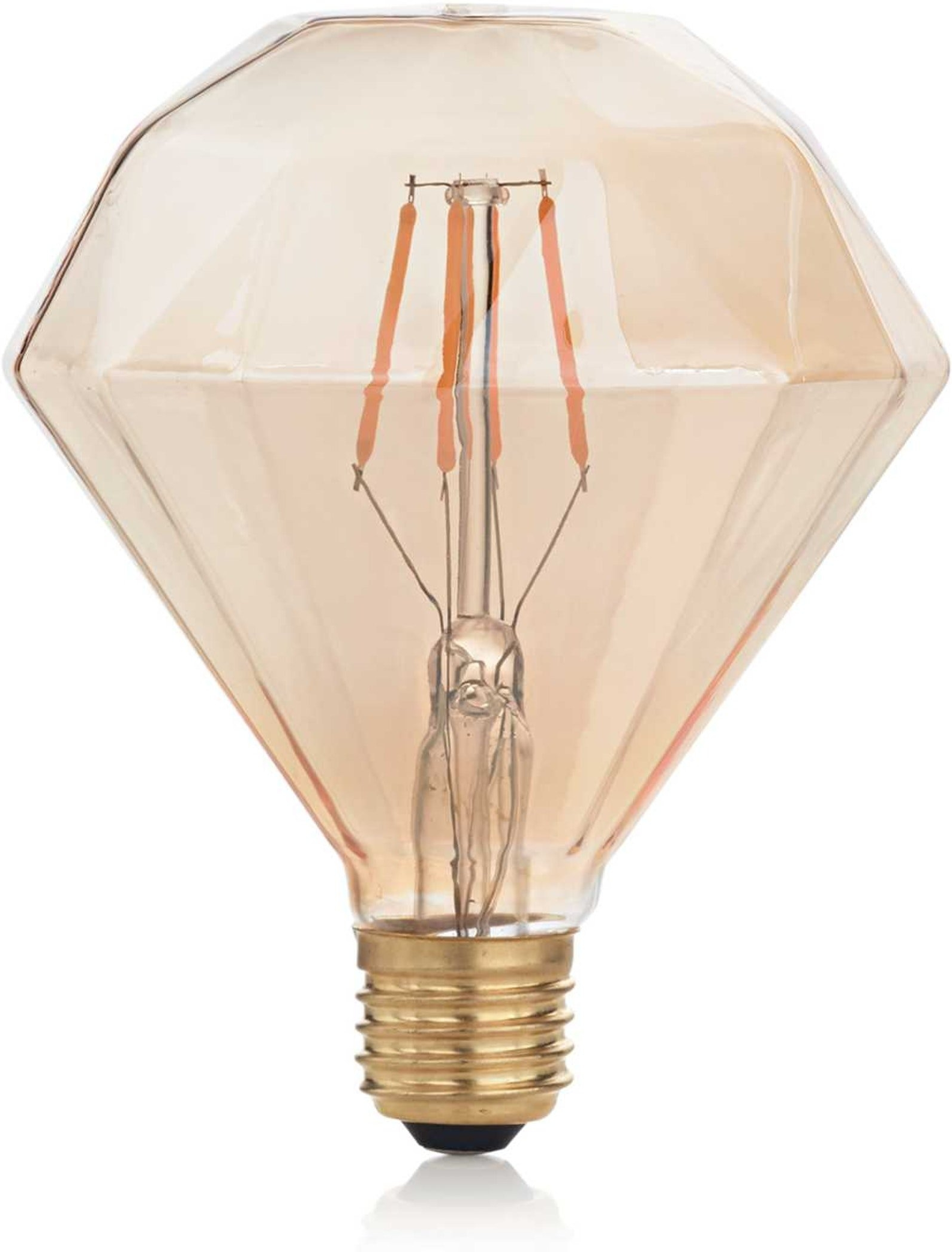 Vintage E27 Lyspære i Ravfarvet Glas - 4W 2200K