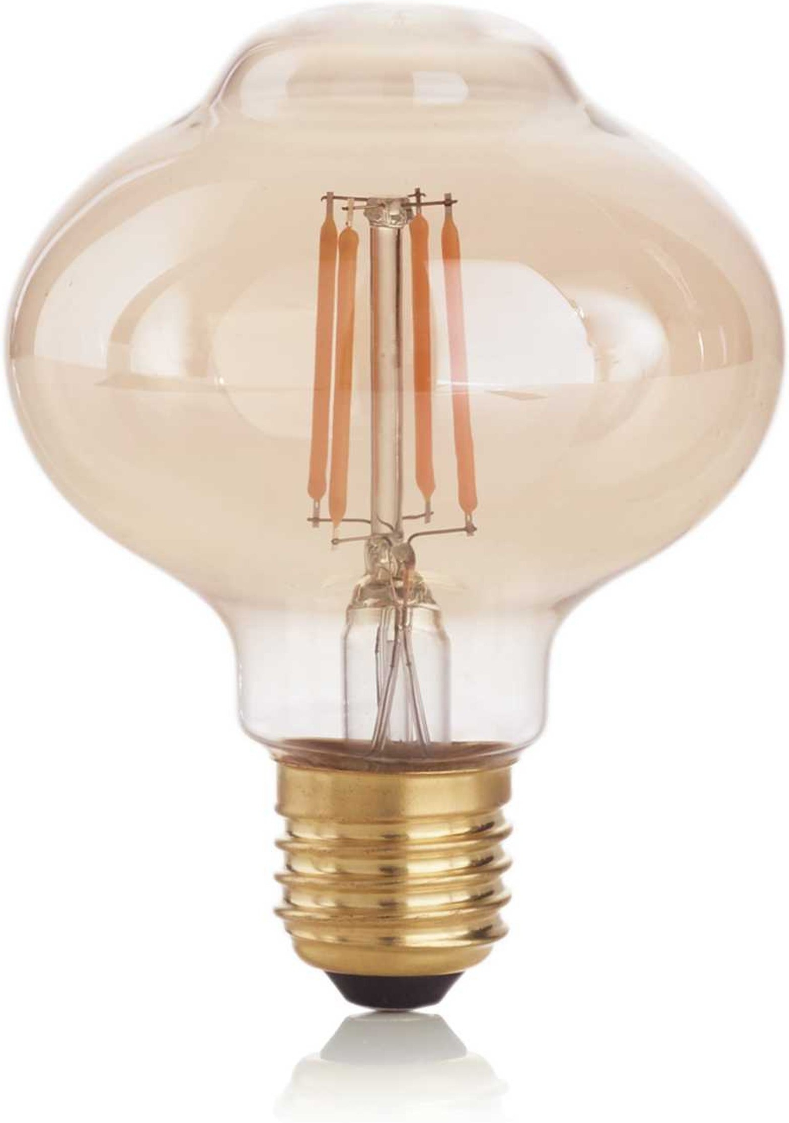 Vintage E27 Lyspære i Ravfarvet Glas - 4W Lysstyrke