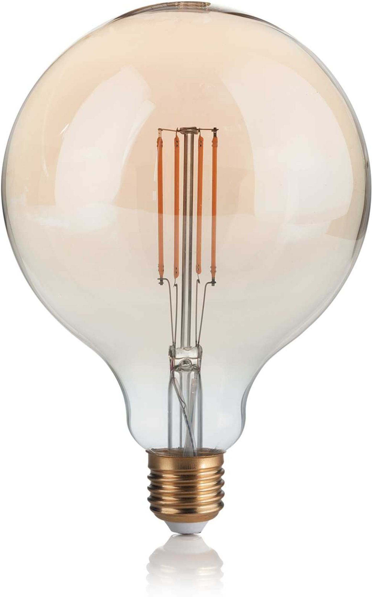 Elegant E27 LED Lyspære 4W i Ravfarvet Glas - 2200K