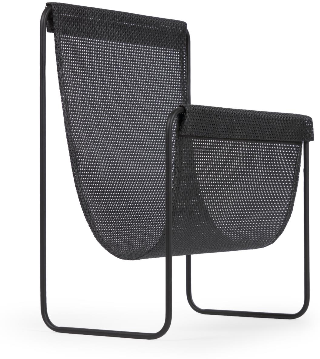 Magasinholder Bladholder Kave Home Siana Jern Og Stof Sort 45 35 22 Cm