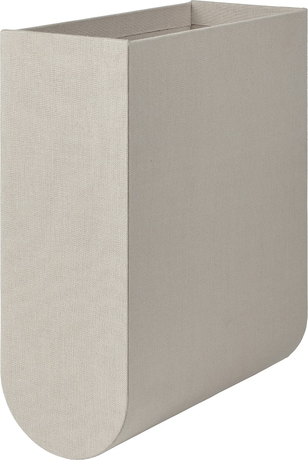 Magasinholder Kristina Dam Curved Box Xs Grå Stofbeklædt Pap 34ã 25ã 27 Cm