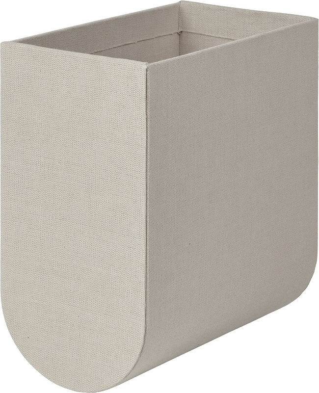 Magasinholder Tidsskriftsholder Kristina Dam Curved   Grå Stofbeklædt Pap H23ã B22ã D25 Cm