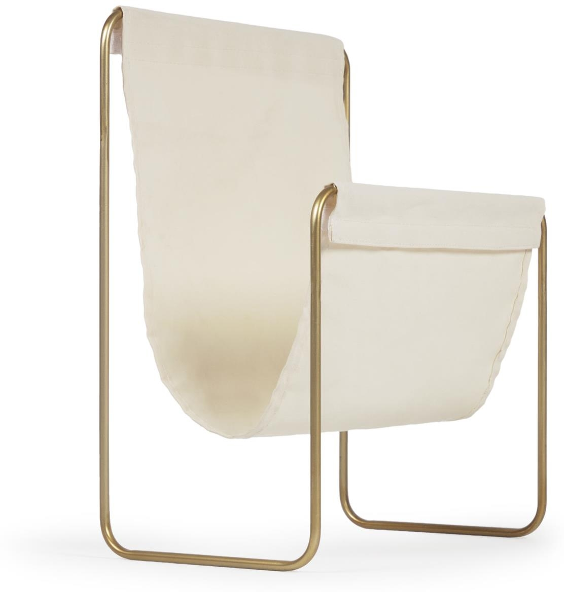 Magasinholder Tidsskriftsholder Siana Kave Home Beige Jern Med Aftagelig Stof Vintage Rustik