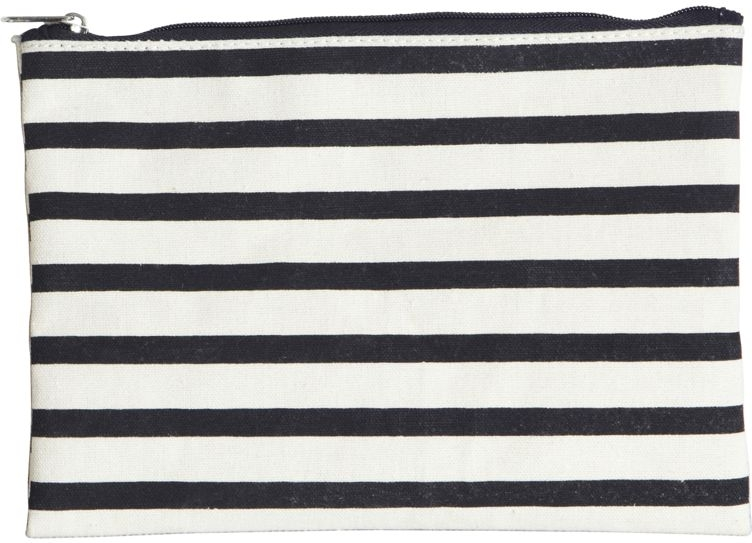 Makeup- og Toilettaske House Doctor Stripes i Hvid og Sort