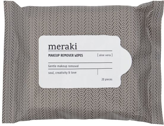 Makeup-remover Renseservietter Meraki Aloe Vera  20 Stk   Skånsom Rens Med Aloe Vera   Kamille